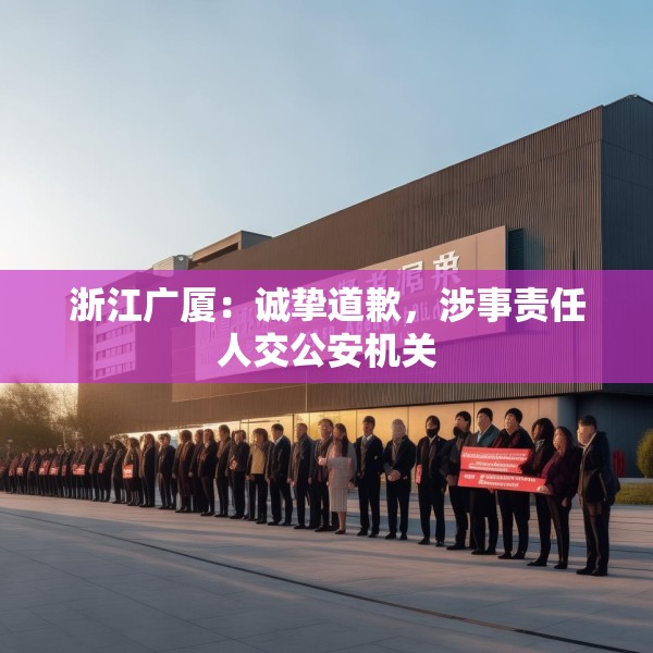 浙江广厦：诚挚道歉，涉事责任人交公安机关