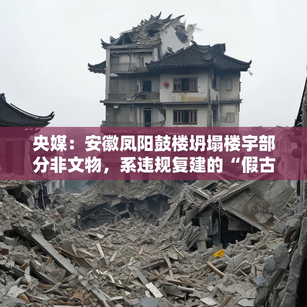 央媒：安徽凤阳鼓楼坍塌楼宇部分非文物，系违规复建的“假古董”