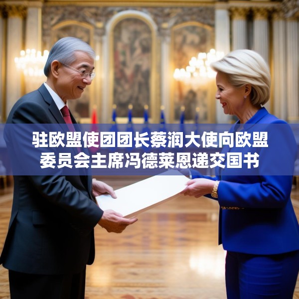 驻欧盟使团团长蔡润大使向欧盟委员会主席冯德莱恩递交国书