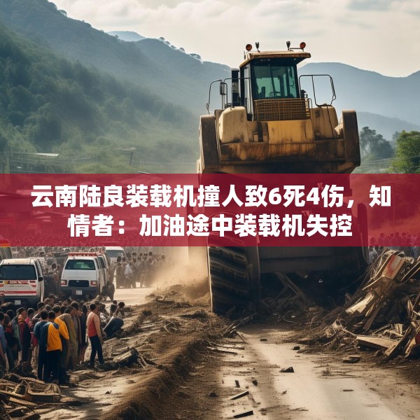云南陆良装载机撞人致6死4伤，知情者：加油途中装载机失控