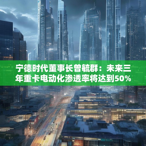 宁德时代董事长曾毓群：未来三年重卡电动化渗透率将达到50%