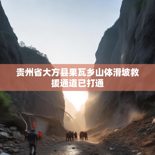 贵州省大方县果瓦乡山体滑坡救援通道已打通