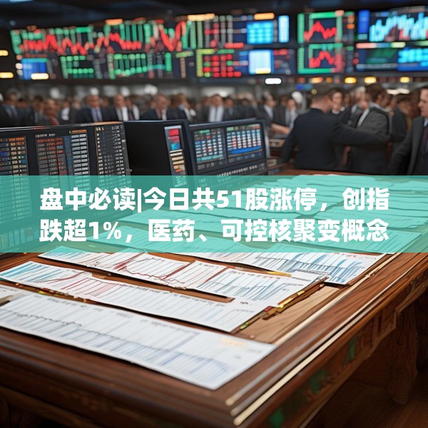盘中必读|今日共51股涨停，创指跌超1%，医药、可控核聚变概念逆势走高