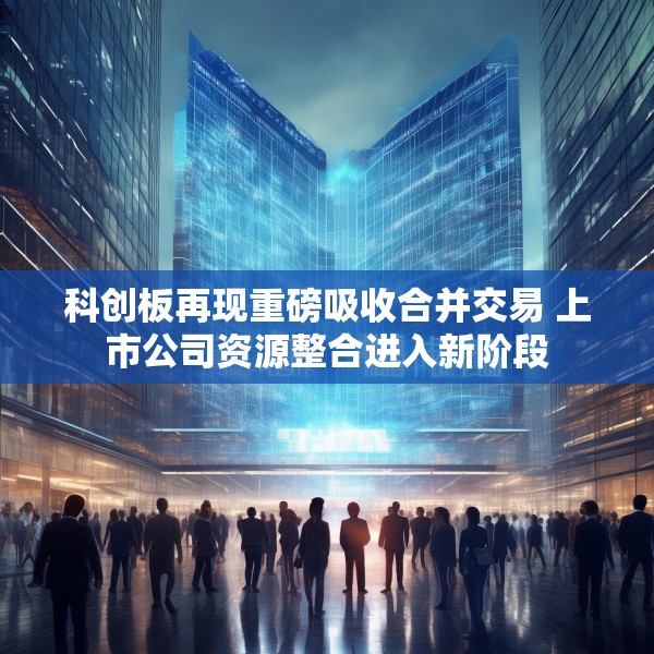 科创板再现重磅吸收合并交易 上市公司资源整合进入新阶段