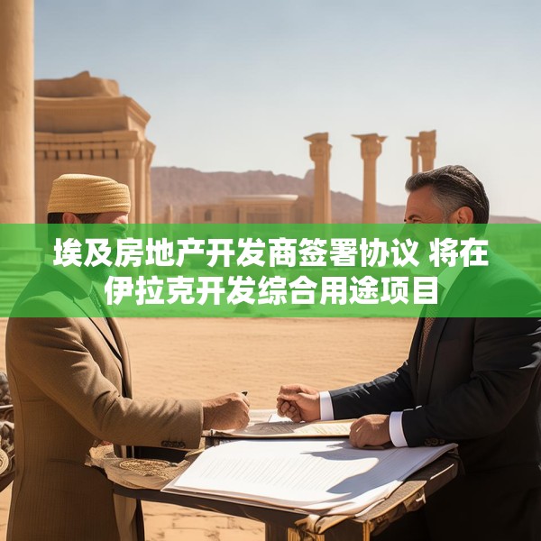 埃及房地产开发商签署协议 将在伊拉克开发综合用途项目