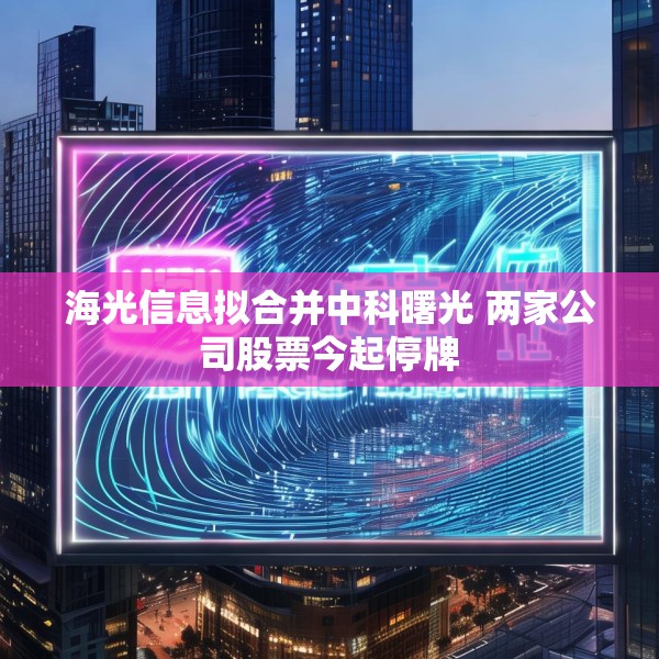 海光信息拟合并中科曙光 两家公司股票今起停牌
