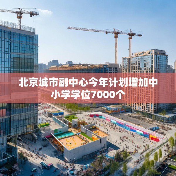 北京城市副中心今年计划增加中小学学位7000个