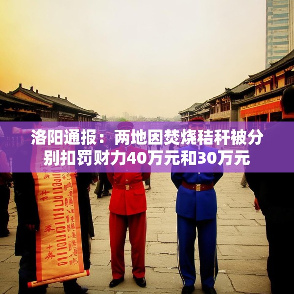 洛阳通报：两地因焚烧秸秆被分别扣罚财力40万元和30万元