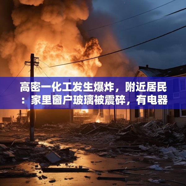 高密一化工发生爆炸，附近居民：家里窗户玻璃被震碎，有电器被震出屋外