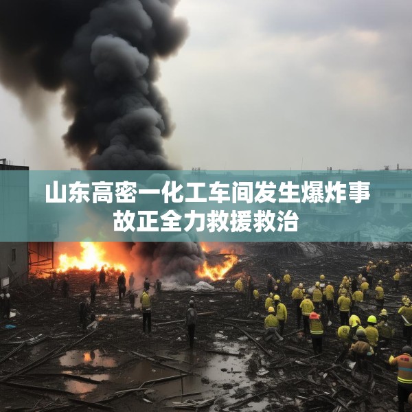 山东高密一化工车间发生爆炸事故正全力救援救治