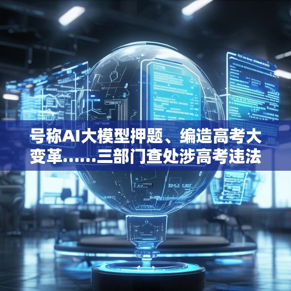 号称AI大模型押题、编造高考大变革……三部门查处涉高考违法有害信息