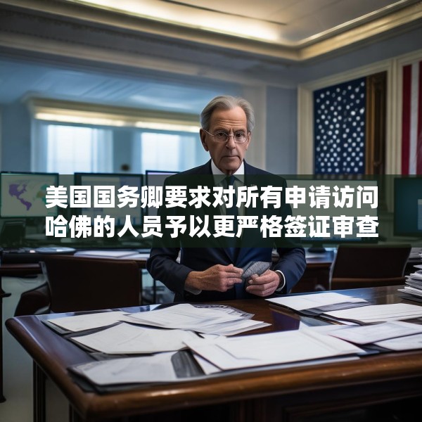 美国国务卿要求对所有申请访问哈佛的人员予以更严格签证审查