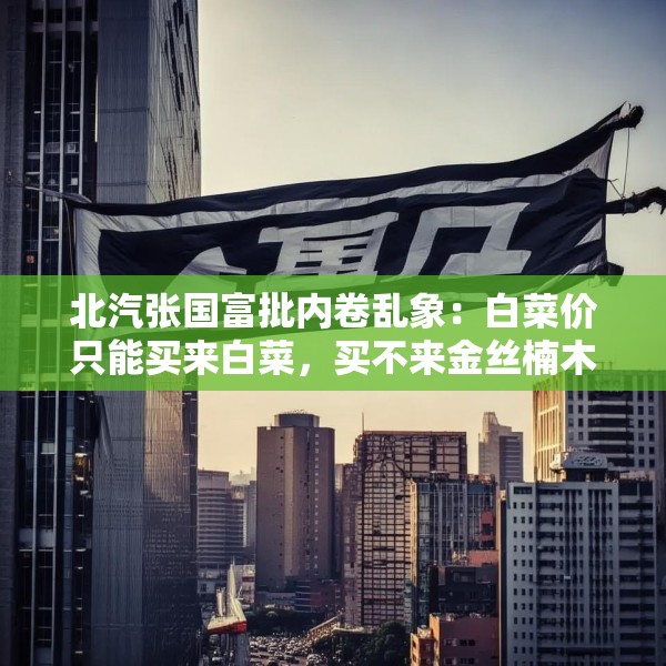 北汽张国富批内卷乱象：白菜价只能买来白菜，买不来金丝楠木