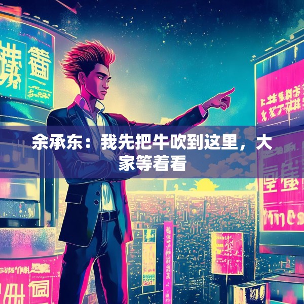 余承东：我先把牛吹到这里，大家等着看