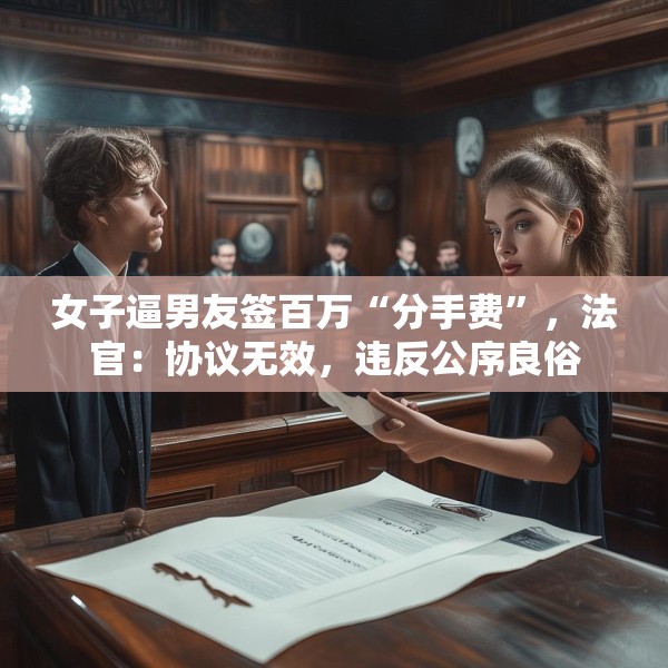 女子逼男友签百万“分手费”，法官：协议无效，违反公序良俗