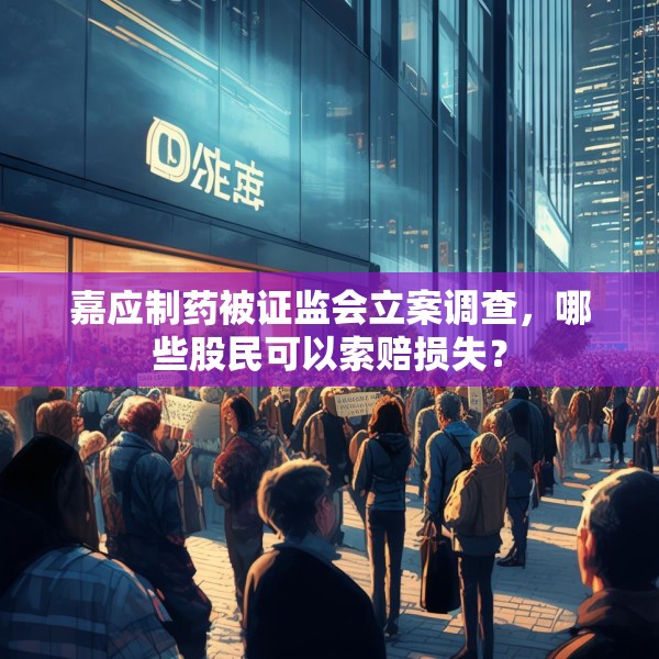 嘉应制药被证监会立案调查，哪些股民可以索赔损失？
