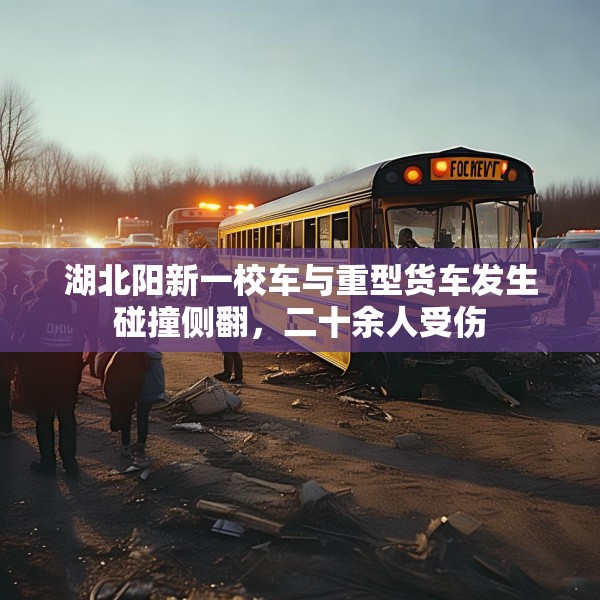 湖北阳新一校车与重型货车发生碰撞侧翻，二十余人受伤