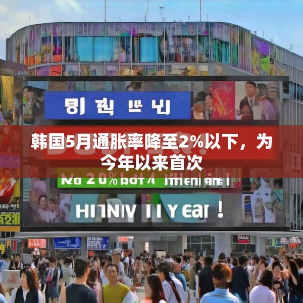 韩国5月通胀率降至2%以下，为今年以来首次