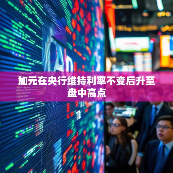加元在央行维持利率不变后升至盘中高点