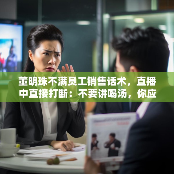 董明珠不满员工销售话术，直播中直接打断：不要讲喝汤，你应该讲为什么大厨喜欢用这样的锅煲汤