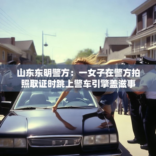山东东明警方：一女子在警方拍照取证时跳上警车引擎盖滋事