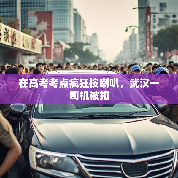 在高考考点疯狂按喇叭，武汉一司机被扣