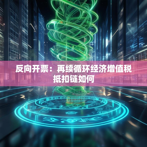 反向开票：再续循环经济增值税抵扣链如何