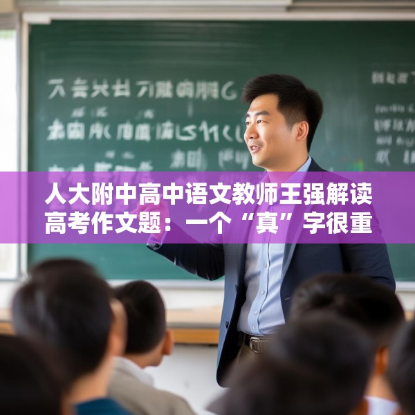 人大附中高中语文教师王强解读高考作文题：一个“真”字很重要