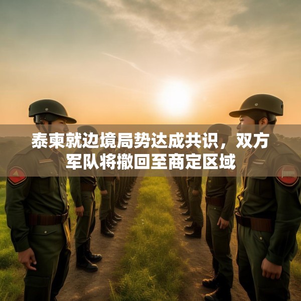 泰柬就边境局势达成共识，双方军队将撤回至商定区域
