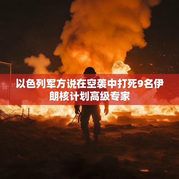 以色列军方说在空袭中打死9名伊朗核计划高级专家