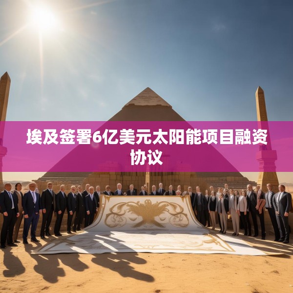 埃及签署6亿美元太阳能项目融资协议