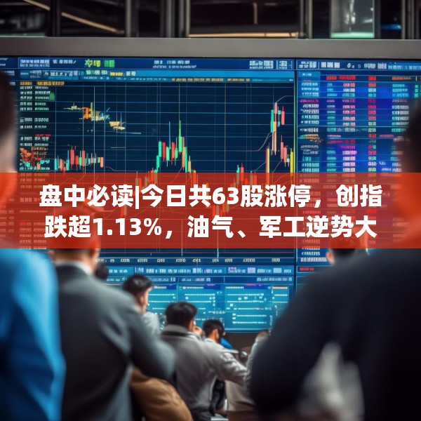 盘中必读|今日共63股涨停，创指跌超1.13%，油气、军工逆势大涨