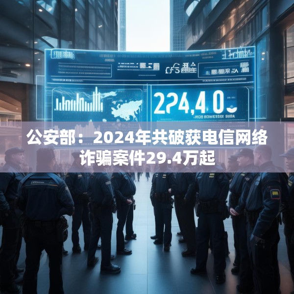 公安部：2024年共破获电信网络诈骗案件29.4万起